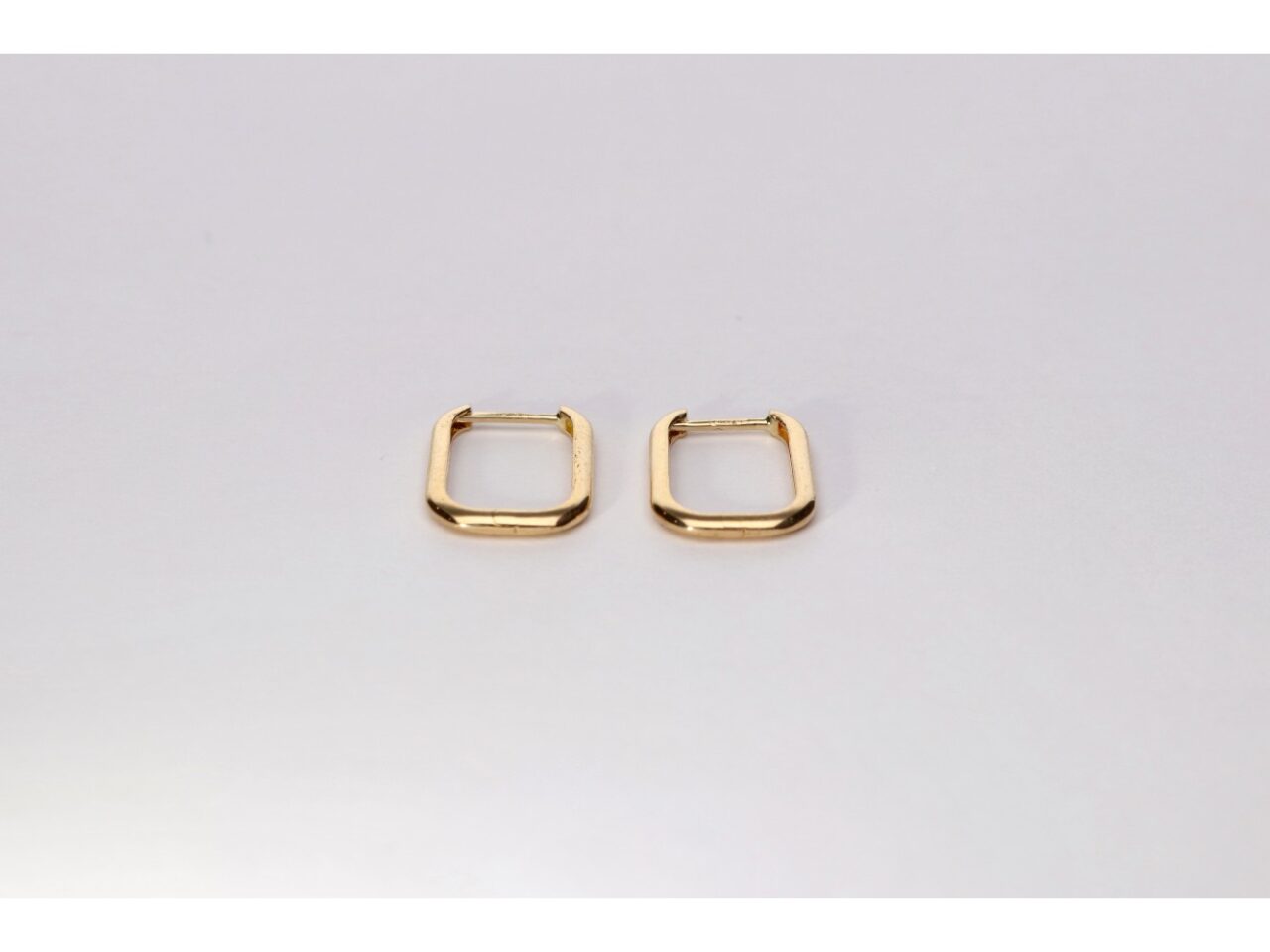 PENDIENTES ORO 18K ARO CUADRADO - Imagen 2