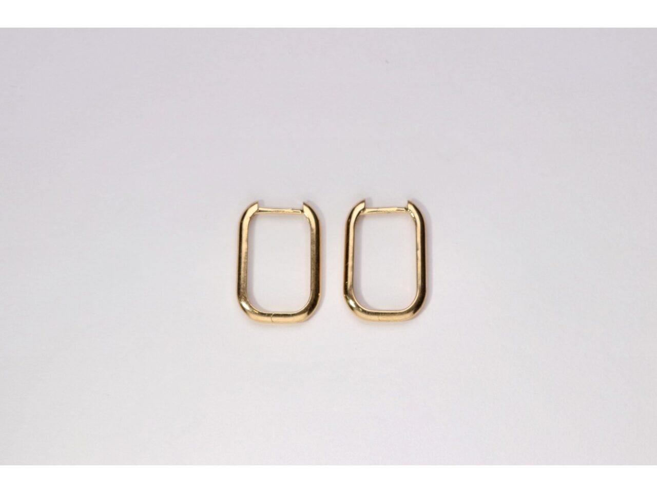 PENDIENTES ORO 18K ARO CUADRADO