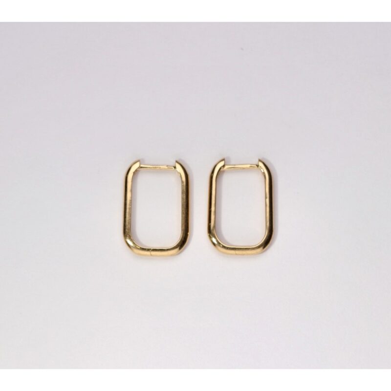 PENDIENTES ORO 18K ARO CUADRADO