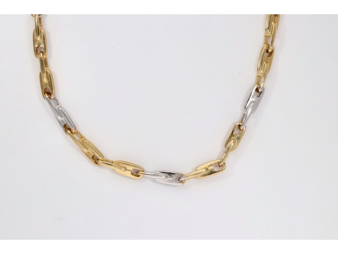 PULSERA ORO 18K BICOLOR ESLABON - Imagen 3