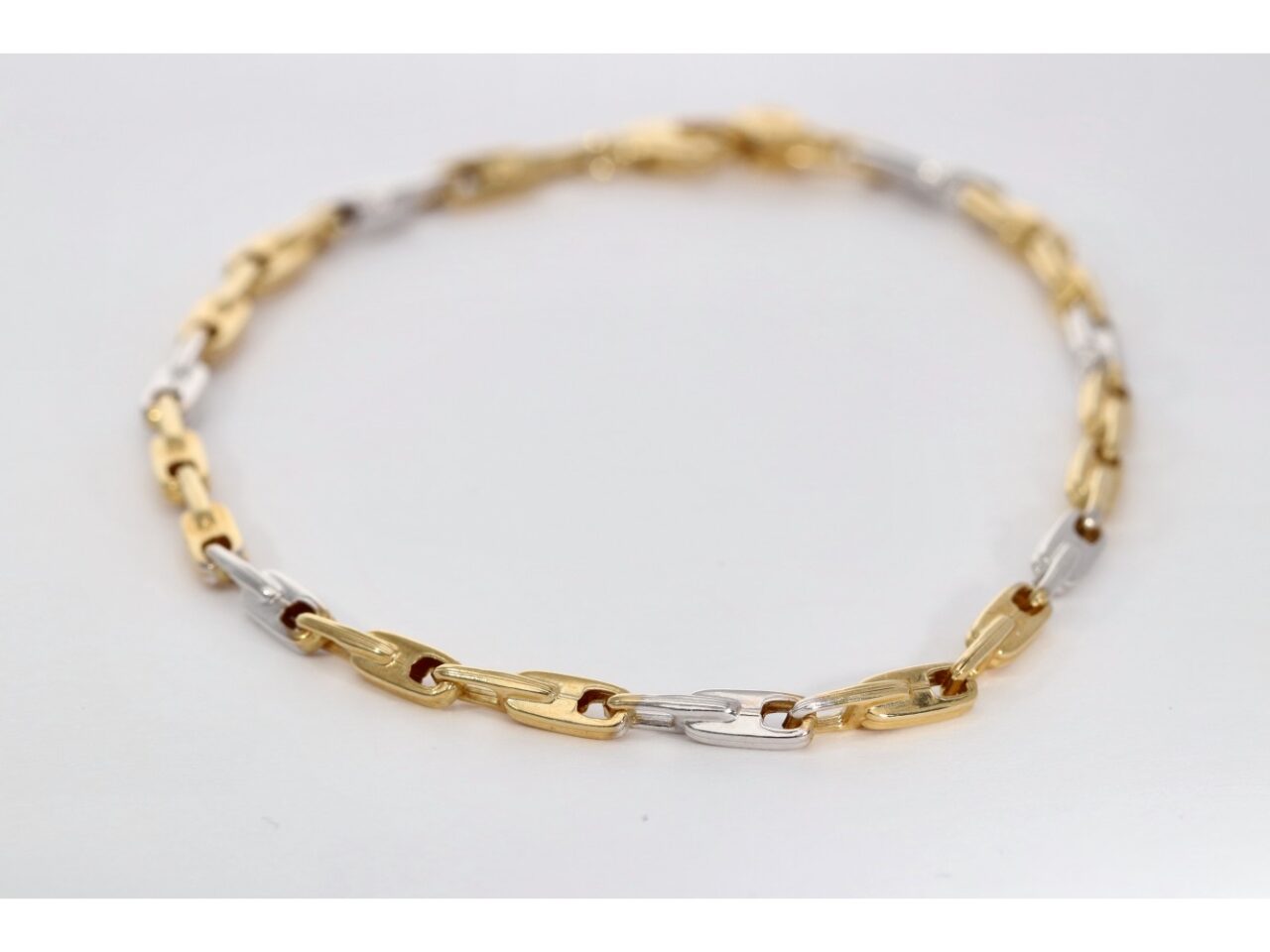 PULSERA ORO 18K BICOLOR ESLABON