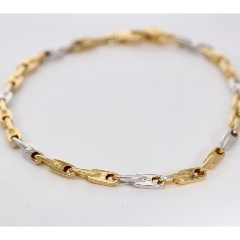 PULSERA ORO 18K BICOLOR ESLABON