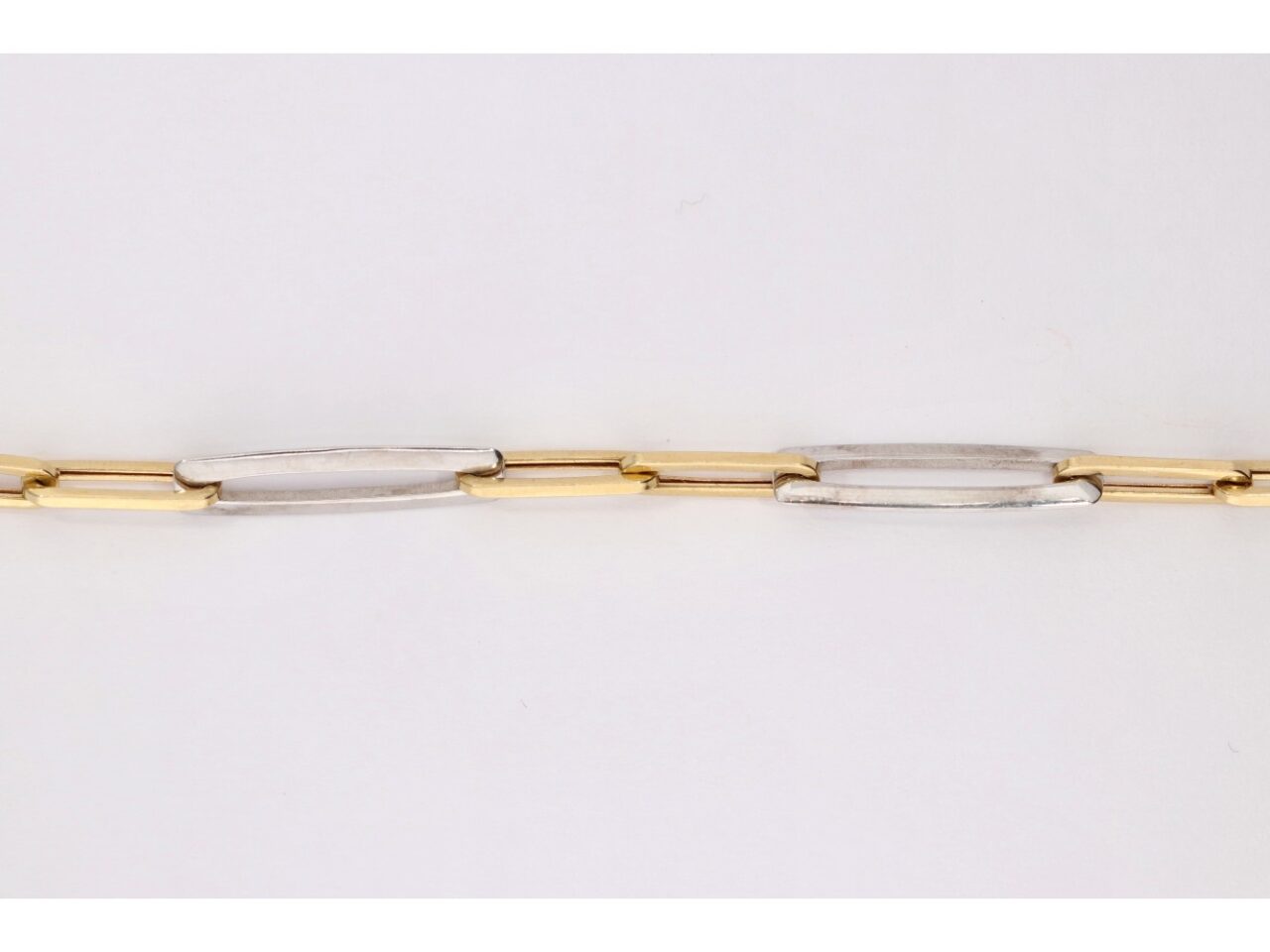 PULSERA ORO 18K BICOLOR ESLABON GRANDE - Imagen 3