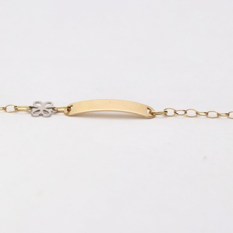 PULSERA ORO 18K ESCLAVA BEBE FLOR