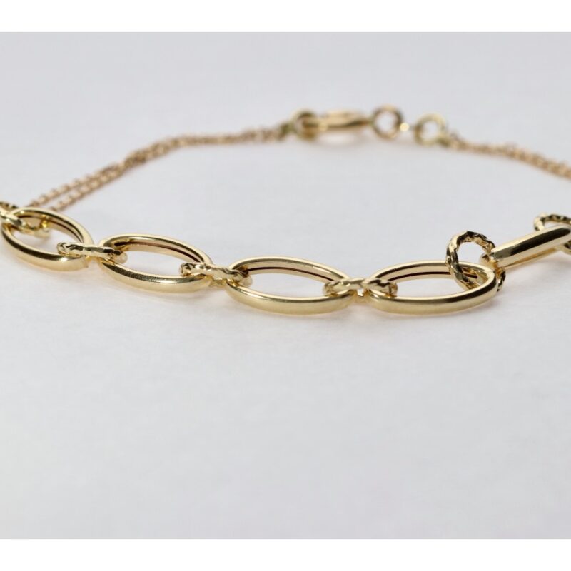 PULSERA ORO 18K ESLABON Y CADENA