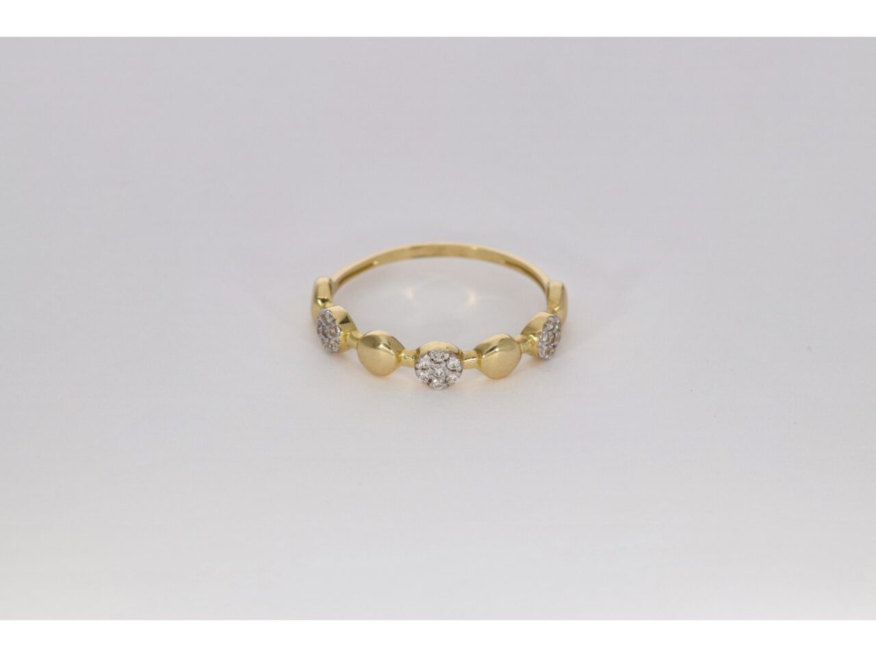 SORTIJA ORO 18K CÍRCULOS Y CIRCONITAS