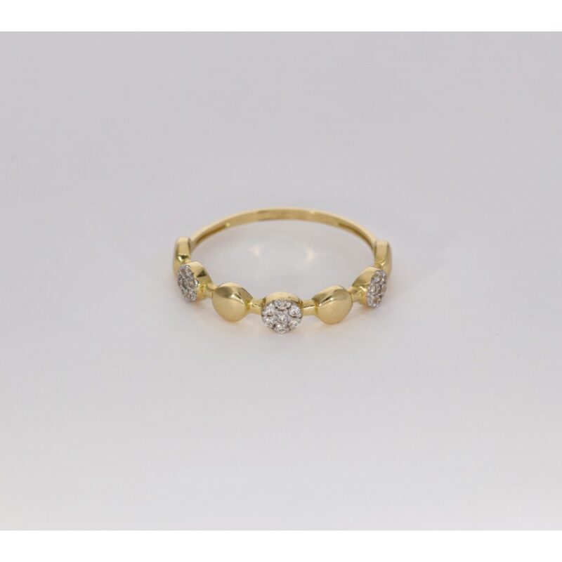 SORTIJA ORO 18K CÍRCULOS Y CIRCONITAS