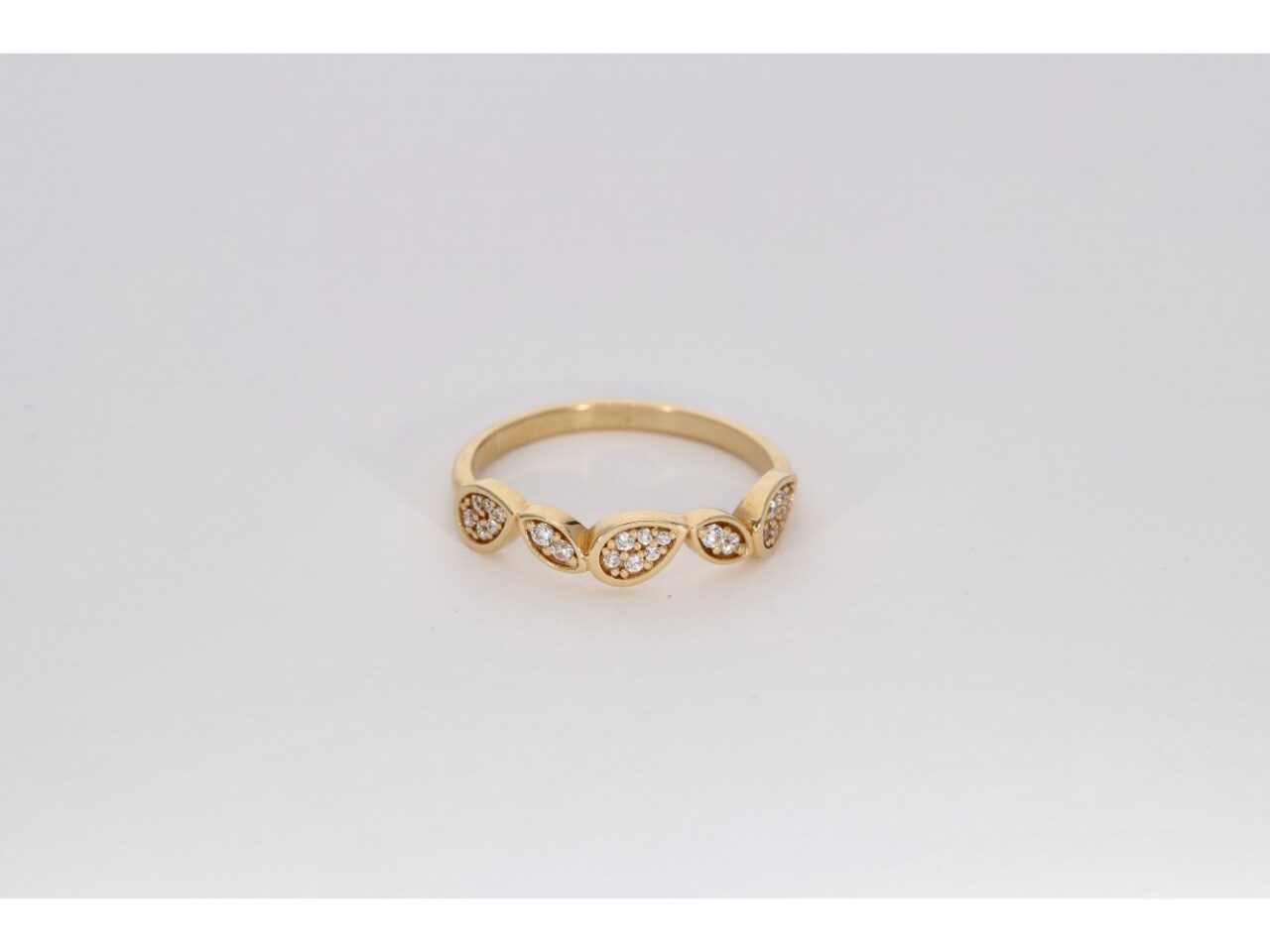 SORTIJA ORO 18K CIRCONITAS LÁGRIMAS