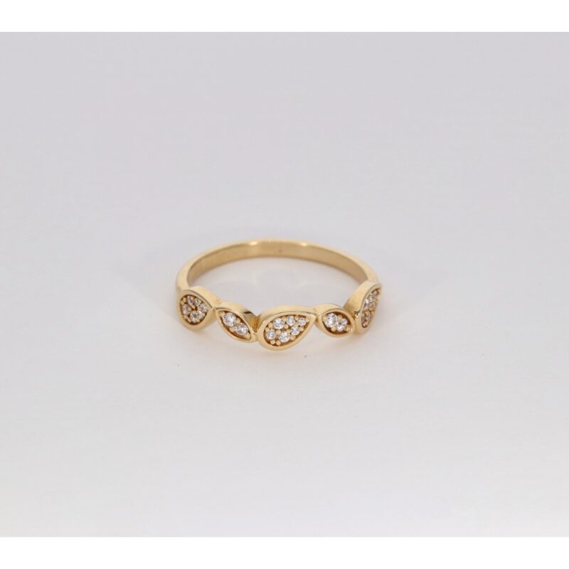 SORTIJA ORO 18K CIRCONITAS LÁGRIMAS