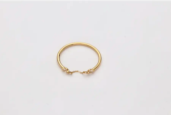 ANILLO OA TOPACIOS BLANCOS Y CADENA LECARRÉ