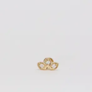 PIERCING FLOR DE LOTO ORO 18K BRILLANTE 0.03CT HSI LECARRÉ