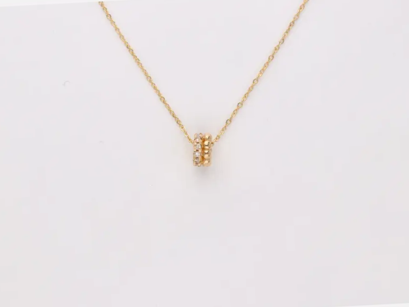 GARGANTILLA ORO 18K BOLITAS BRILL 0.072Q LECARRÉ