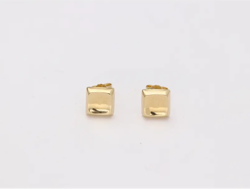 PENDIENTES ORO 18K CUADRADO HUECO
