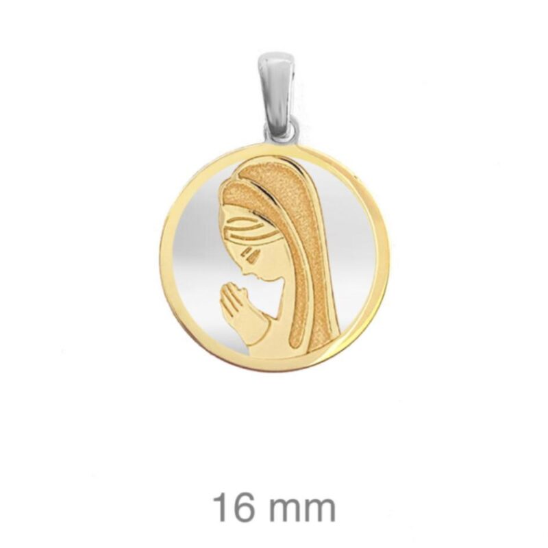 COLGANTE PLATA 1º VIRGEN NIÑA CHAPADO NACÁR