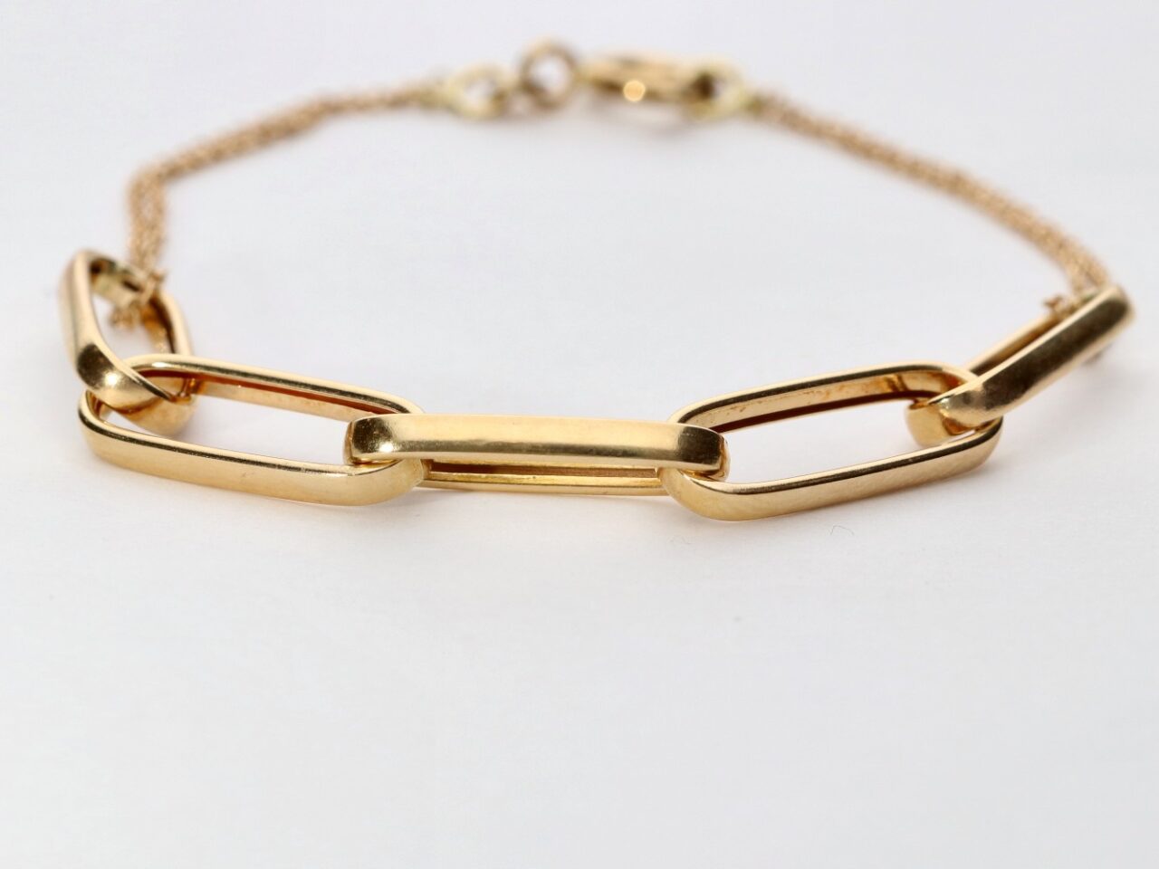 PULSERA  ESLABON Y CADENA ORO 18K