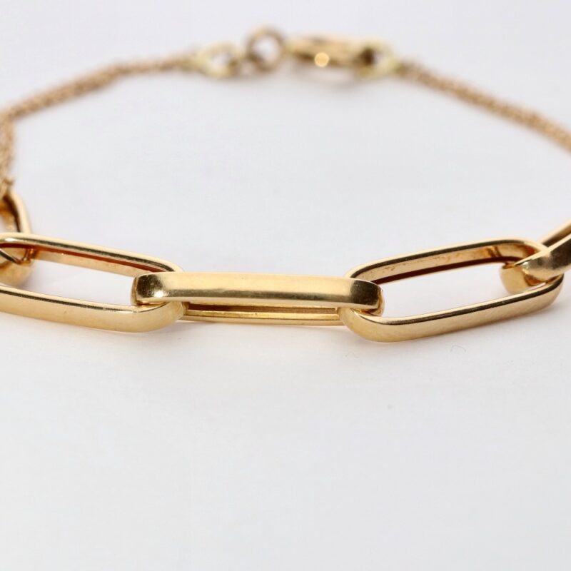 PULSERA  ESLABON Y CADENA ORO 18K