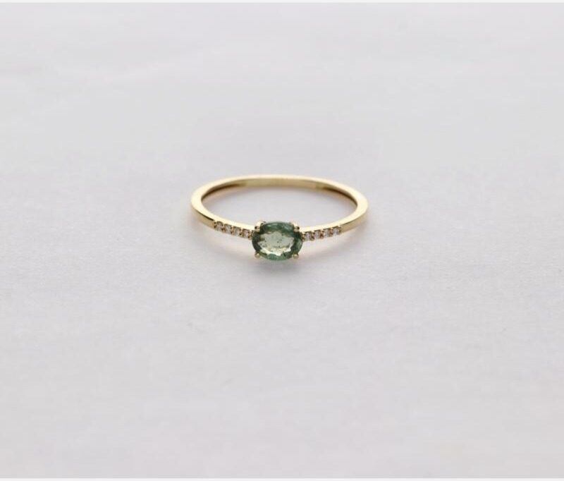 SORTIJA ORO 18K BRILL. 0.032CT. OVAL