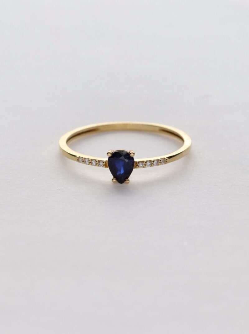 SORTIJA ORO 18K BRILL. 0.032CT.  ZAFIRO